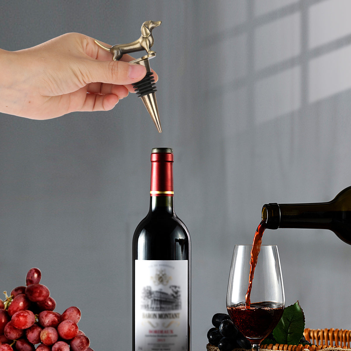Long Dog Wine Bottle Stopper — view 6