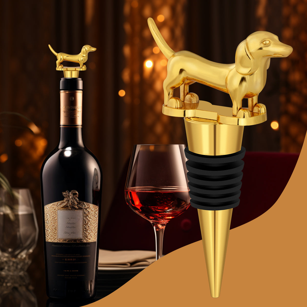 Long Dog Wine Bottle Stopper — view 7