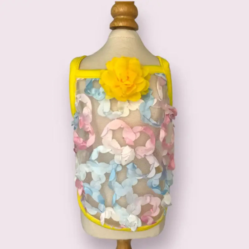 Floral Summer Tank Dog Shirt