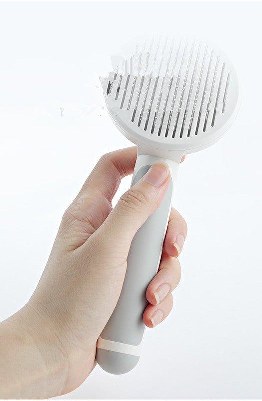 Easy-Release Round Handle Grooming Comb — view 4