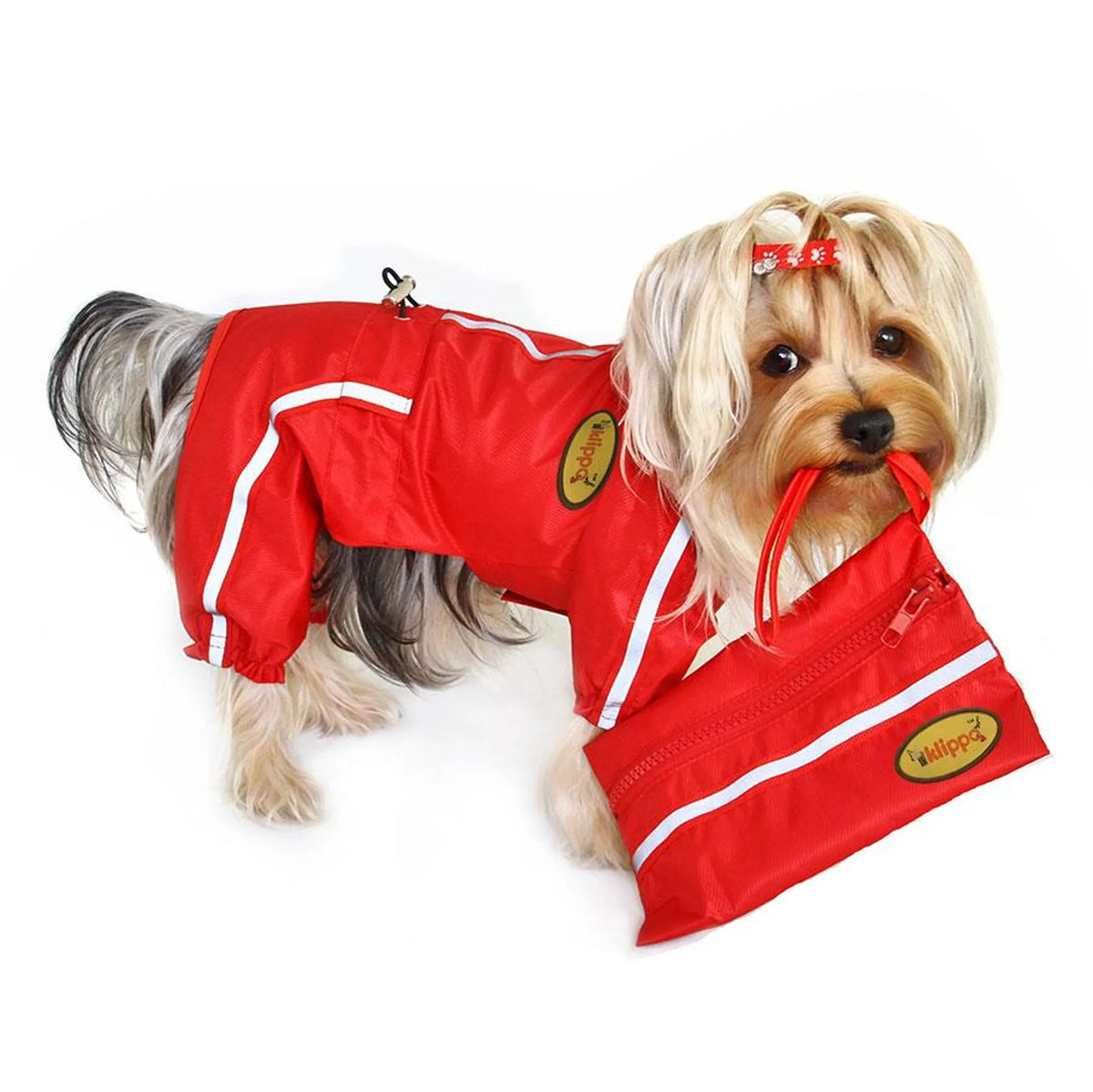 Raincoat Bodysuit with Reflective Stripes & Matching Pouch — product image 7 of 11