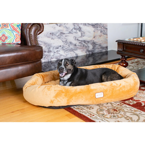 Armarkat Bolstered Velvet Dog Bed, Large
