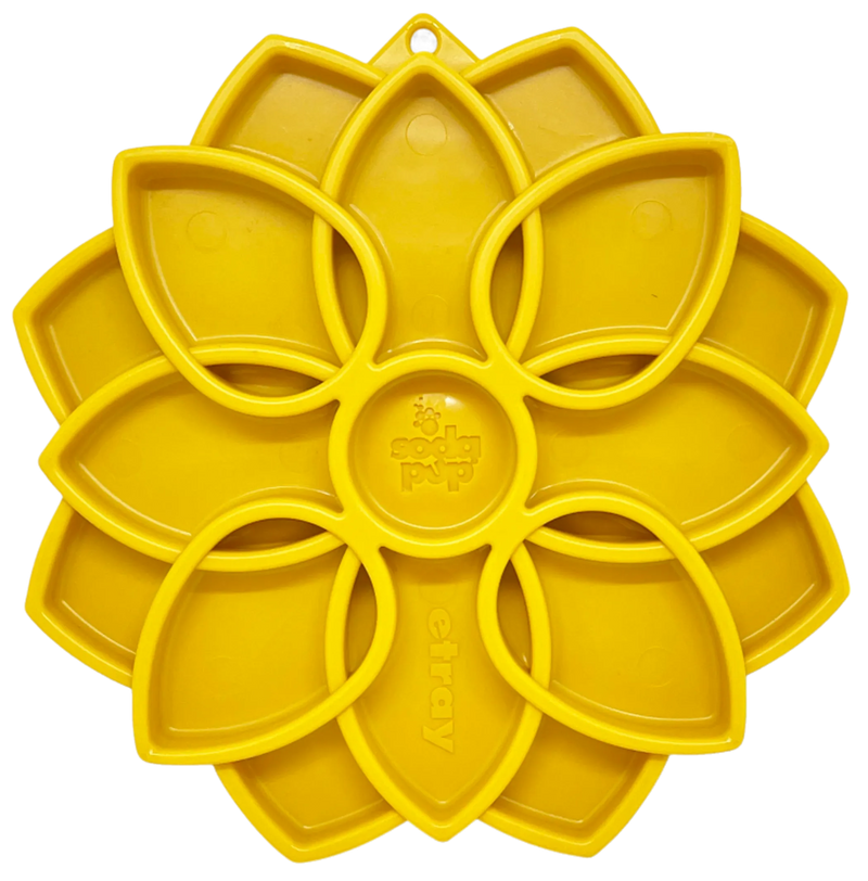 Mandala eTray Shallow Slow Feeder Dog Bowl for Enrichment